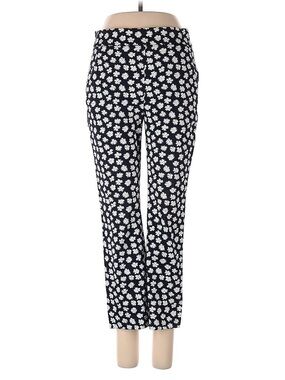 J. Crew Cropped Pants White Daisy Print 4P